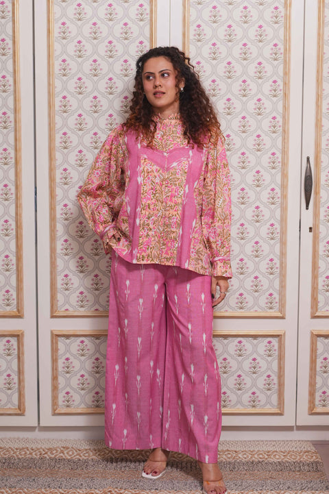 Rose Bloom Ikat Shirt