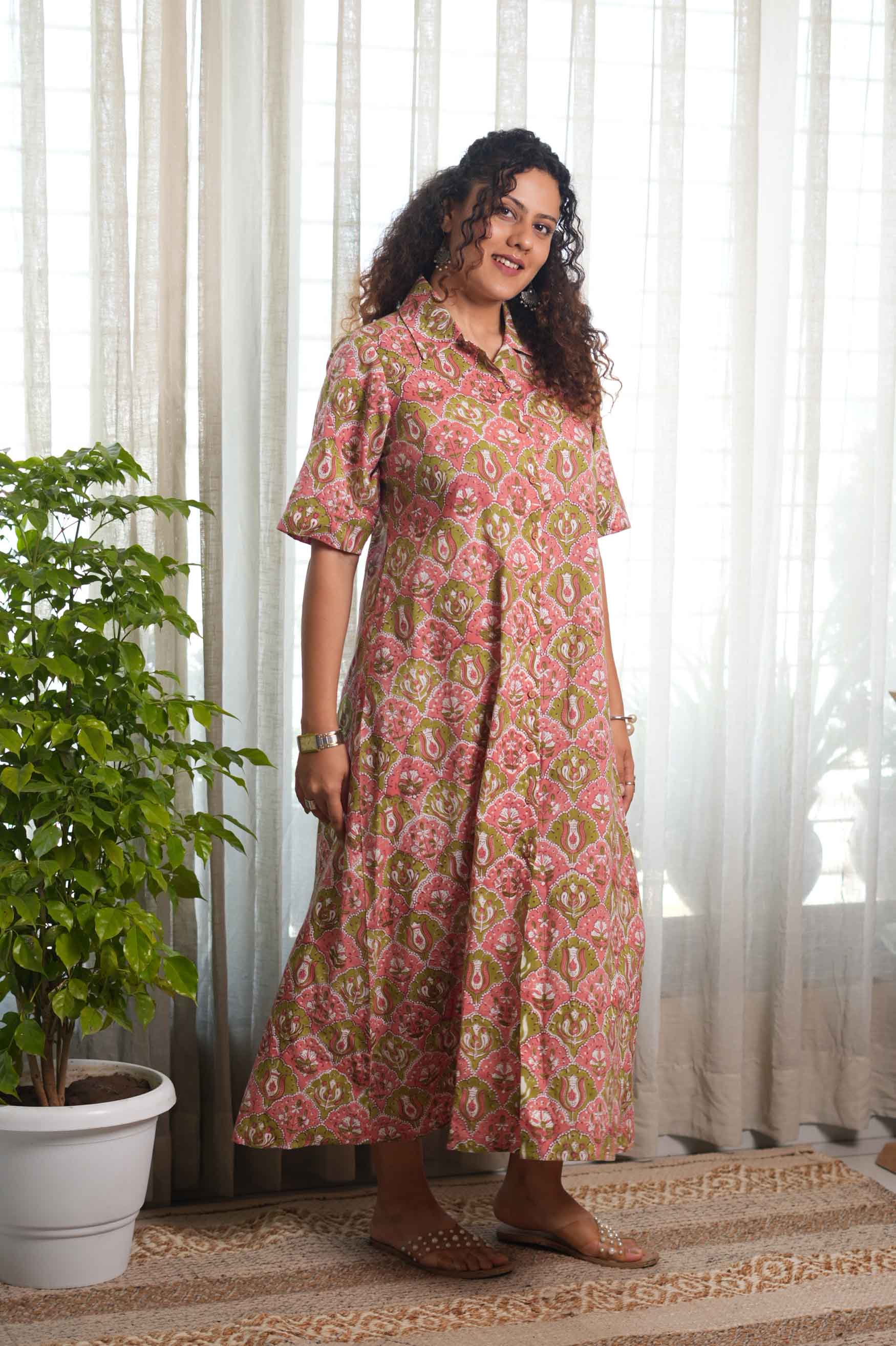Gulabi Zaitoon Dress