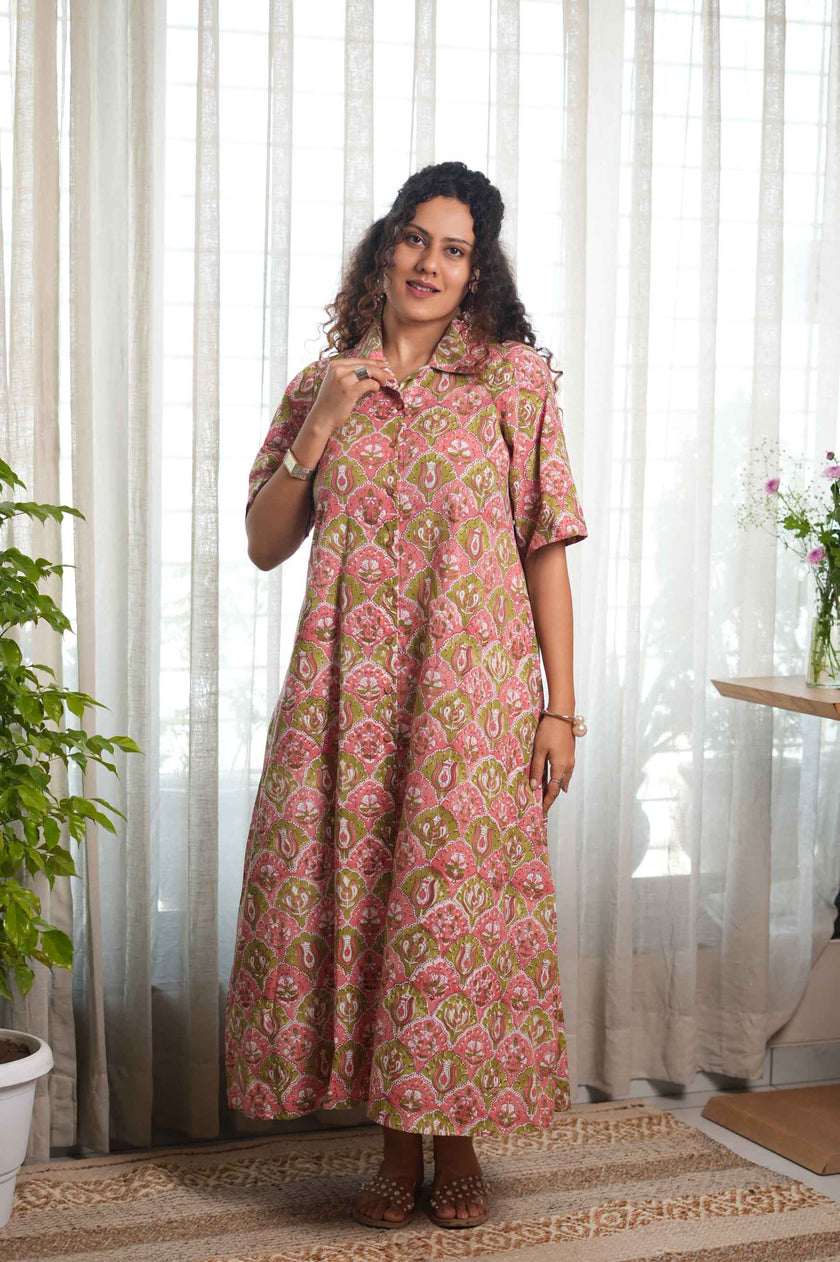 Gulabi Zaitoon Dress