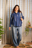 Phases Of Moon Dabu Oversized Shirt