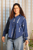 Phases Of Moon Dabu Oversized Shirt