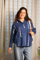 Phases Of Moon Dabu Oversized Shirt