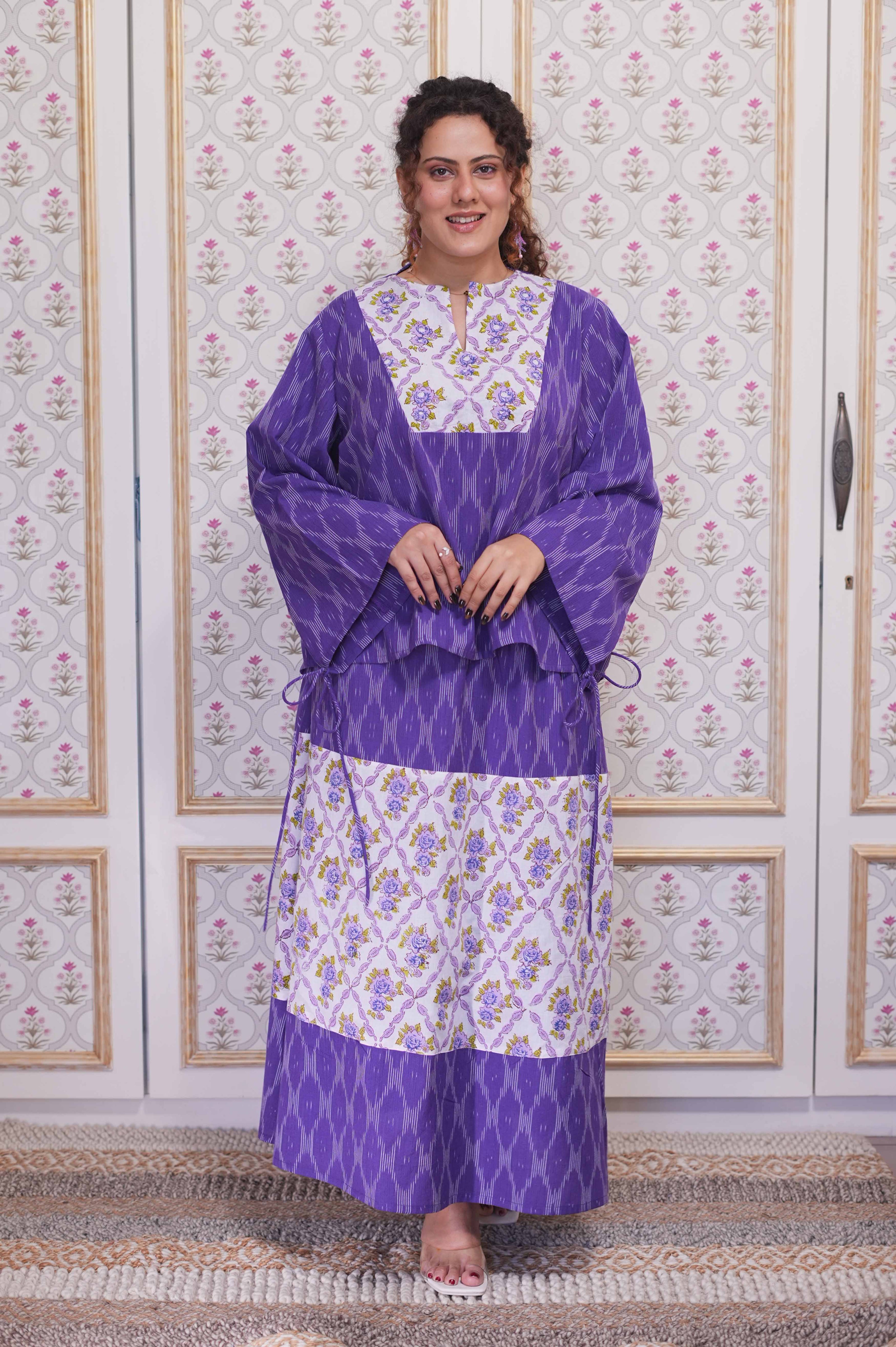 Amethyst Ikat Bloom Top