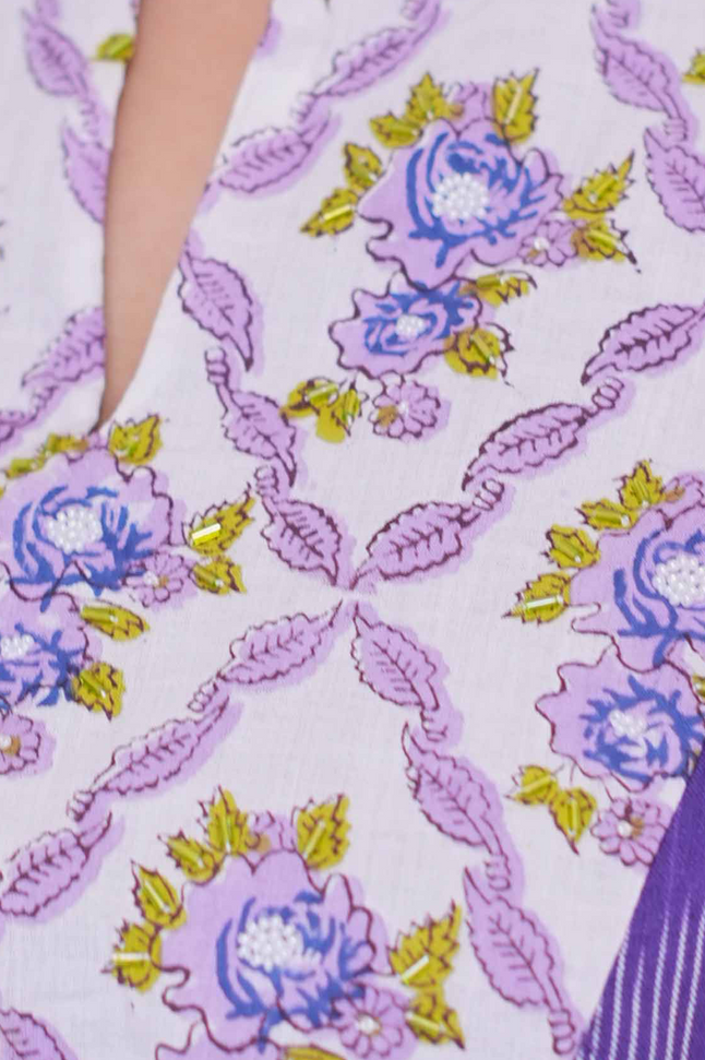 Amethyst Ikat Bloom Top