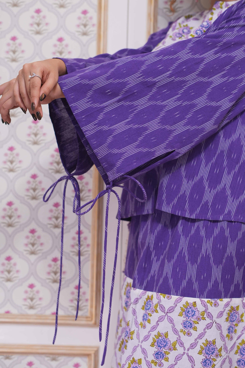 Amethyst Ikat Bloom Top