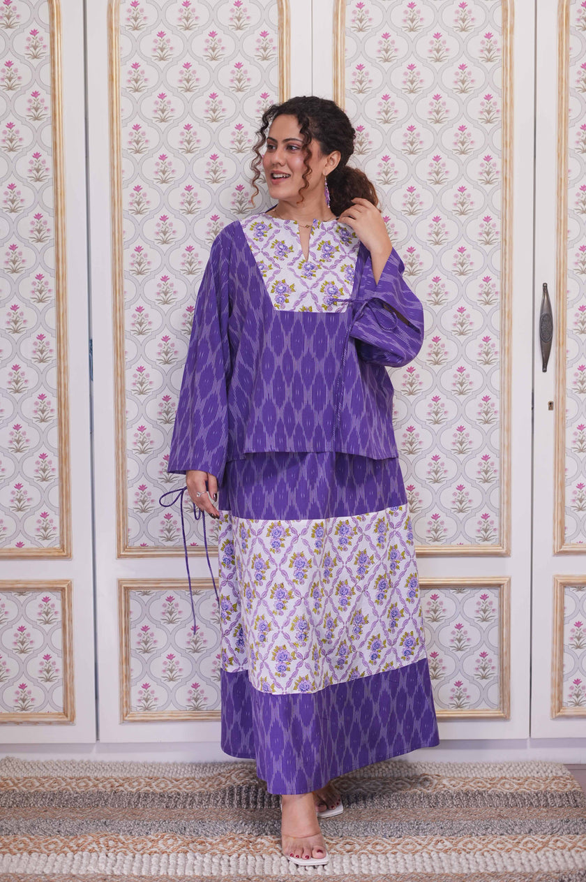 Amethyst Ikat Bloom Top