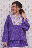 Amethyst Ikat Bloom Top