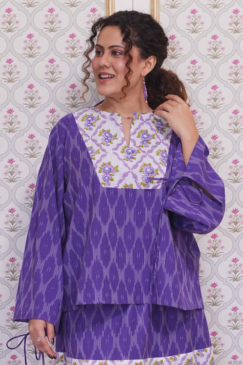 Amethyst Ikat Bloom Top