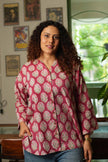 Gulabi Bageecha Hand Block Printed  Shirt