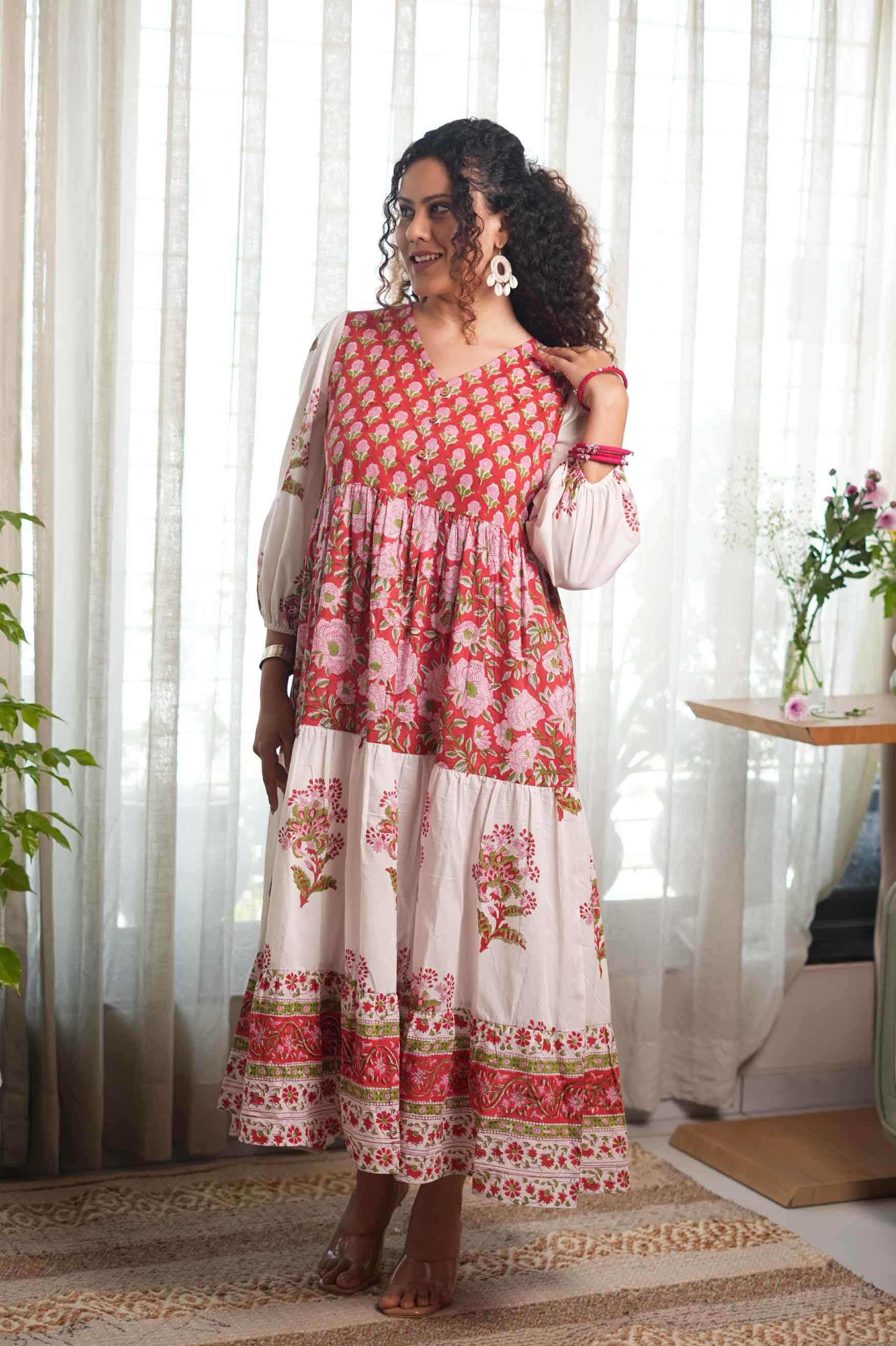 Laal Chhaap Ghera Dress