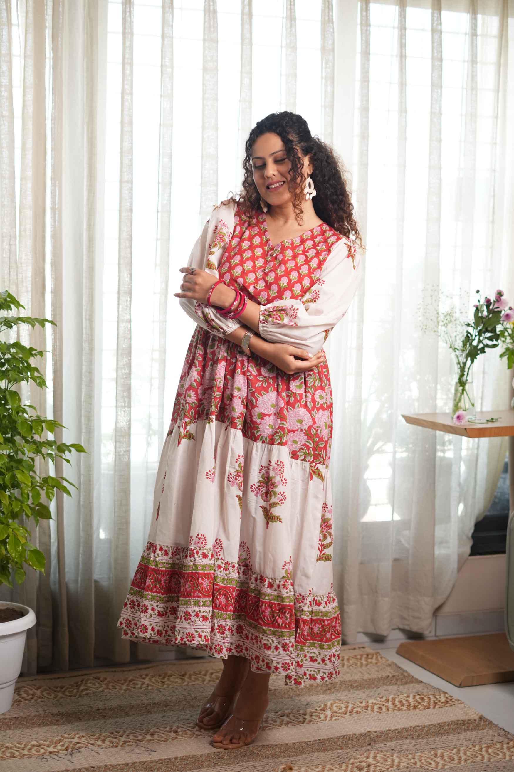 Laal Chhaap Ghera Dress