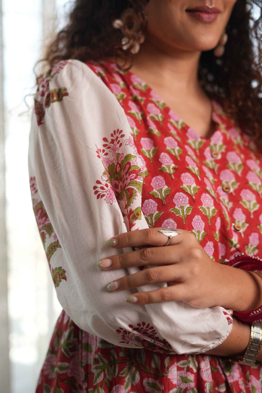 Laal Chhaap Ghera Dress