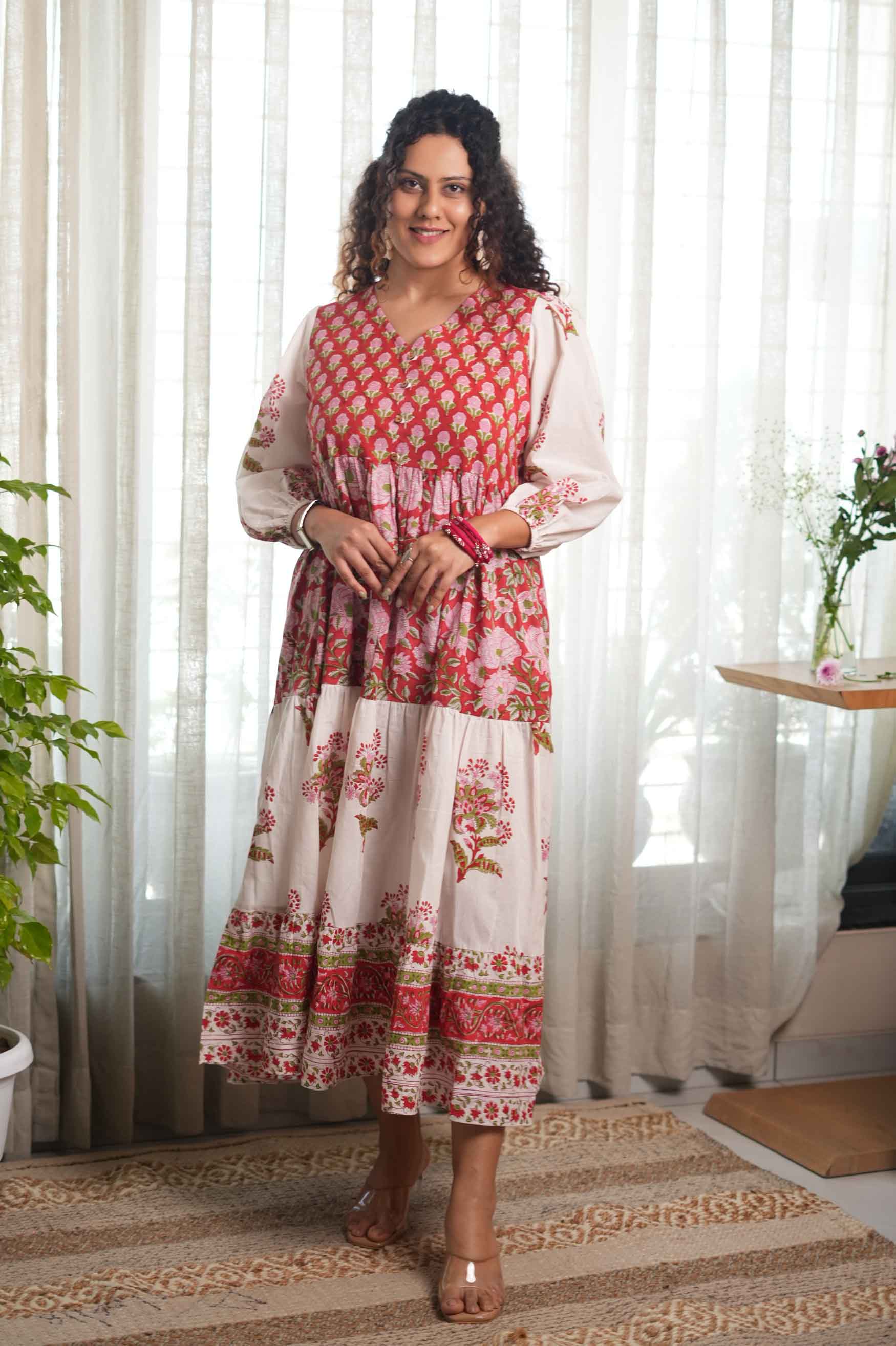 Laal Chhaap Ghera Dress