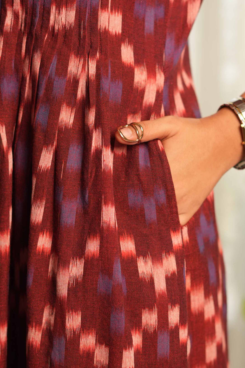Surkh Lehar Ikat Dress