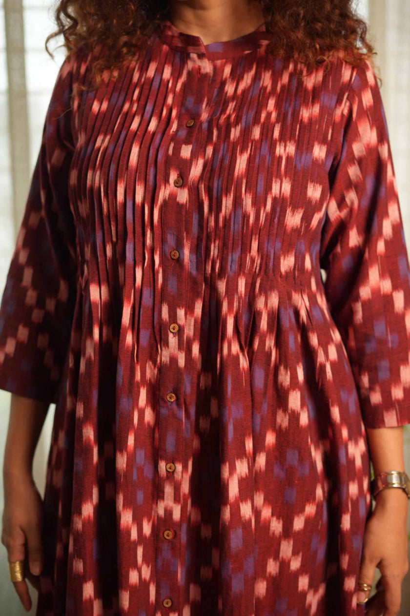 Surkh Lehar Ikat Dress