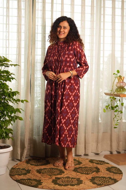 Surkh Lehar Ikat Dress
