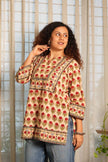 Laal Phool Handblock Printed Top
