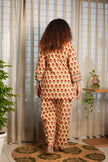 Laal Phool Handblock Printed Co-ord Set