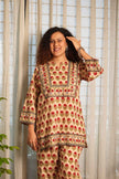 Laal Phool Handblock Printed Co-ord Set