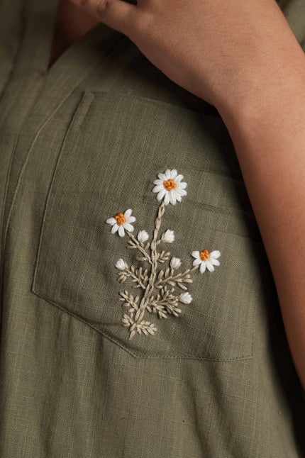 Olive Bloom Co-ord Set