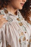 Sunflora Striped Smocked Shirt