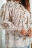 Sunflora Striped Smocked Shirt