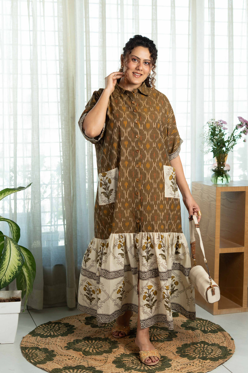 Soft Reef Olive Dress