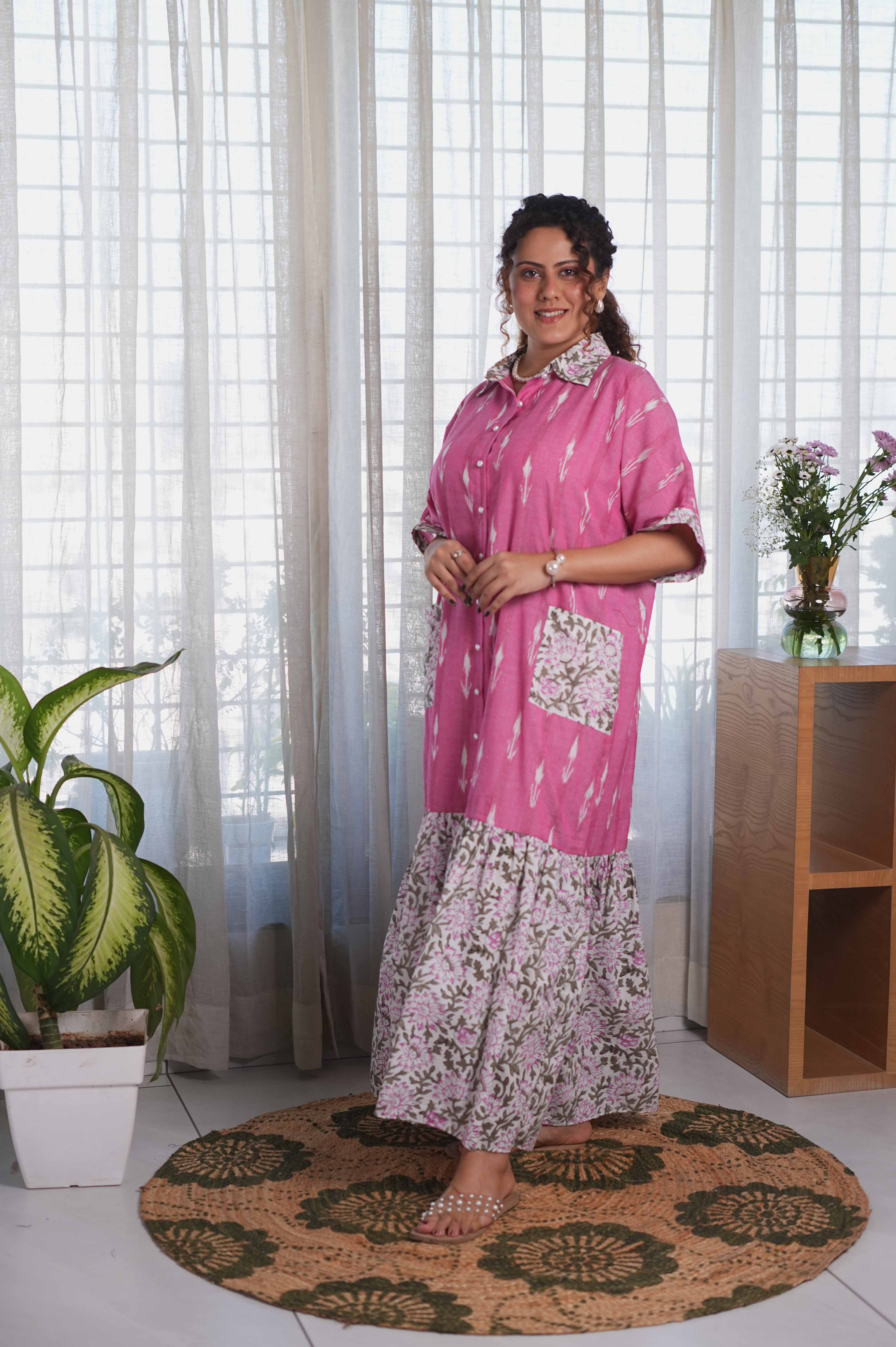 PINK SOFT Lotus  DRESS