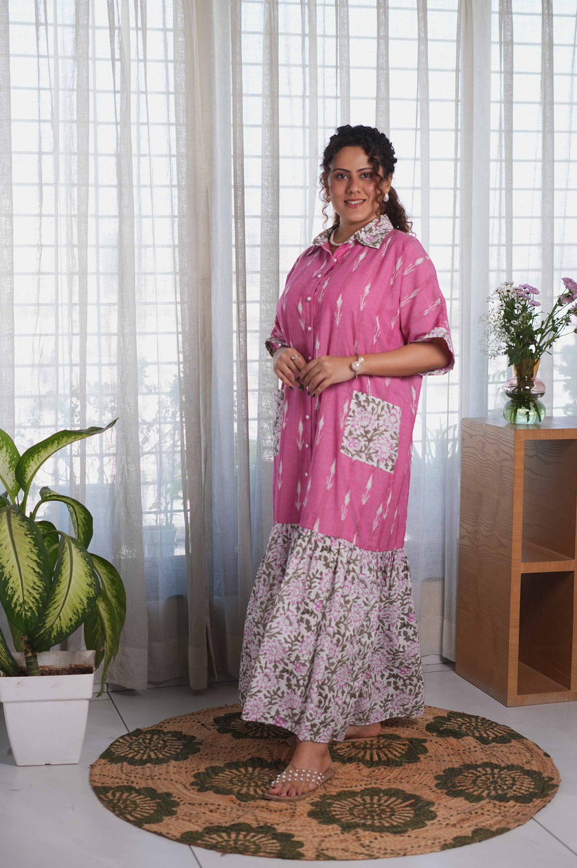 PINK SOFT Lotus  DRESS