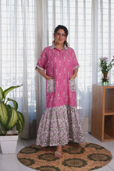 PINK SOFT Lotus  DRESS