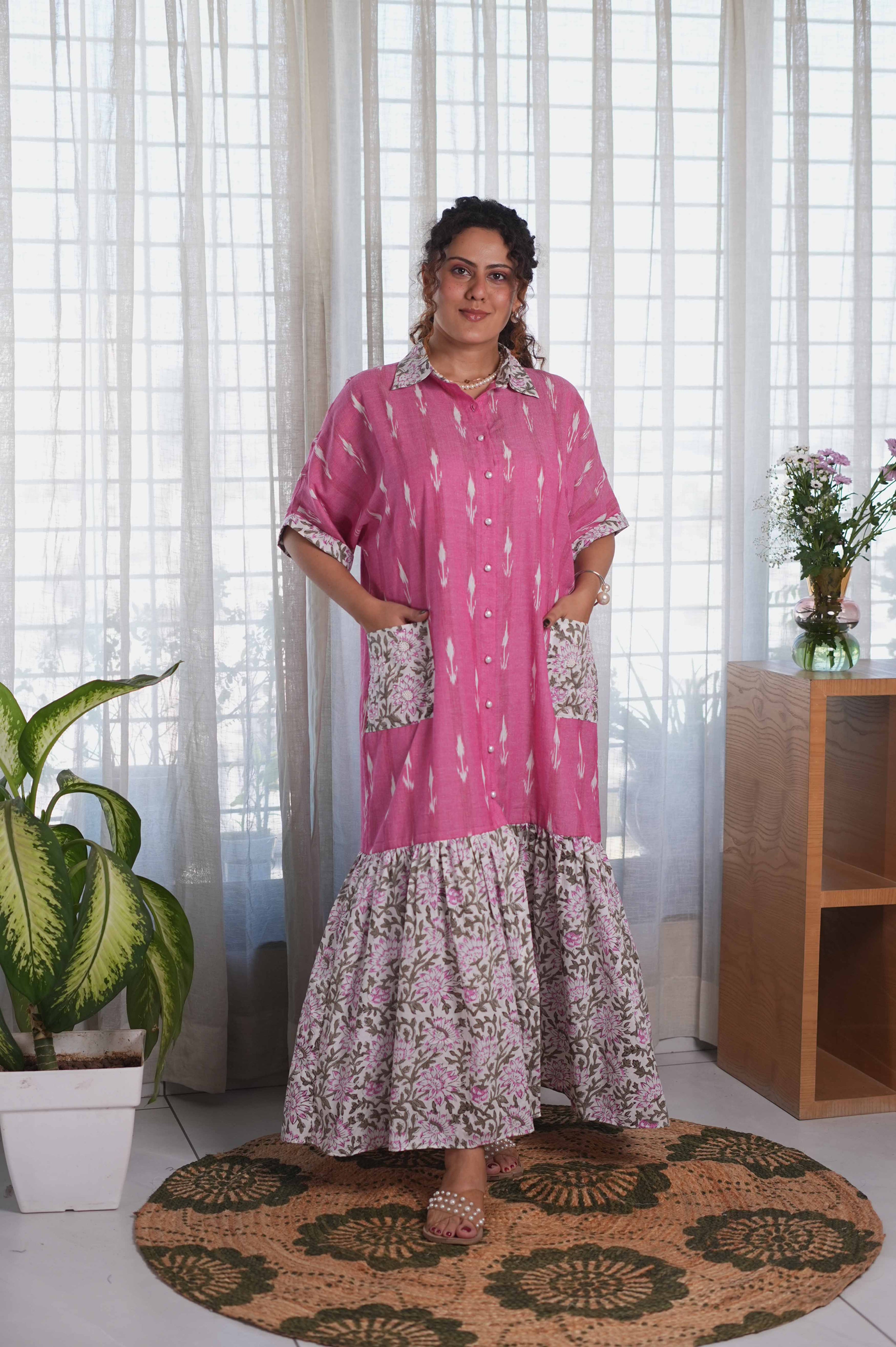 PINK SOFT Lotus  DRESS