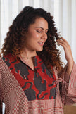 Crimson Tiger Yoke Dress