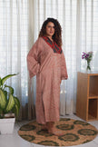 Crimson Tiger Yoke Dress