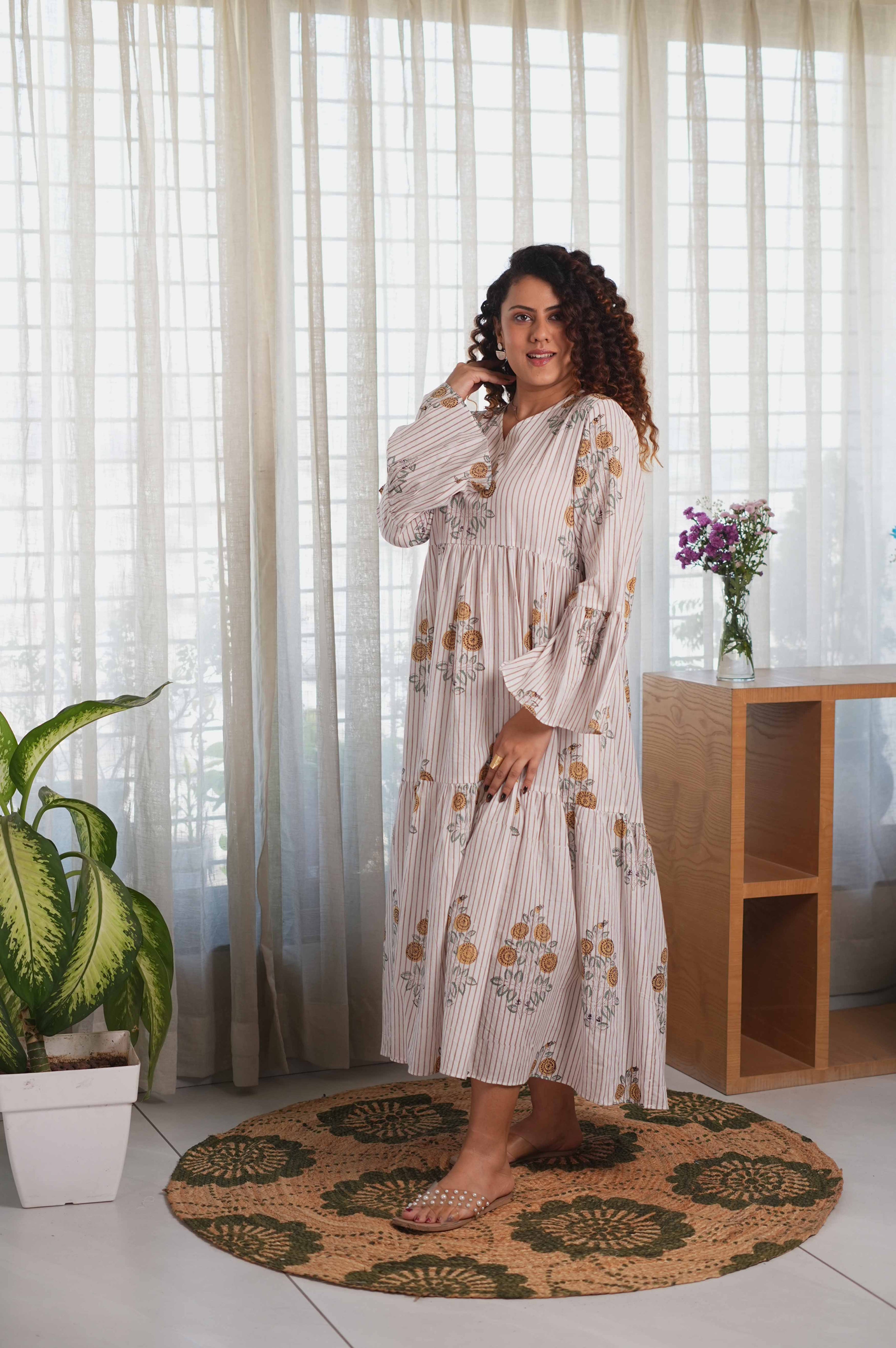 Sunflora Striped dress