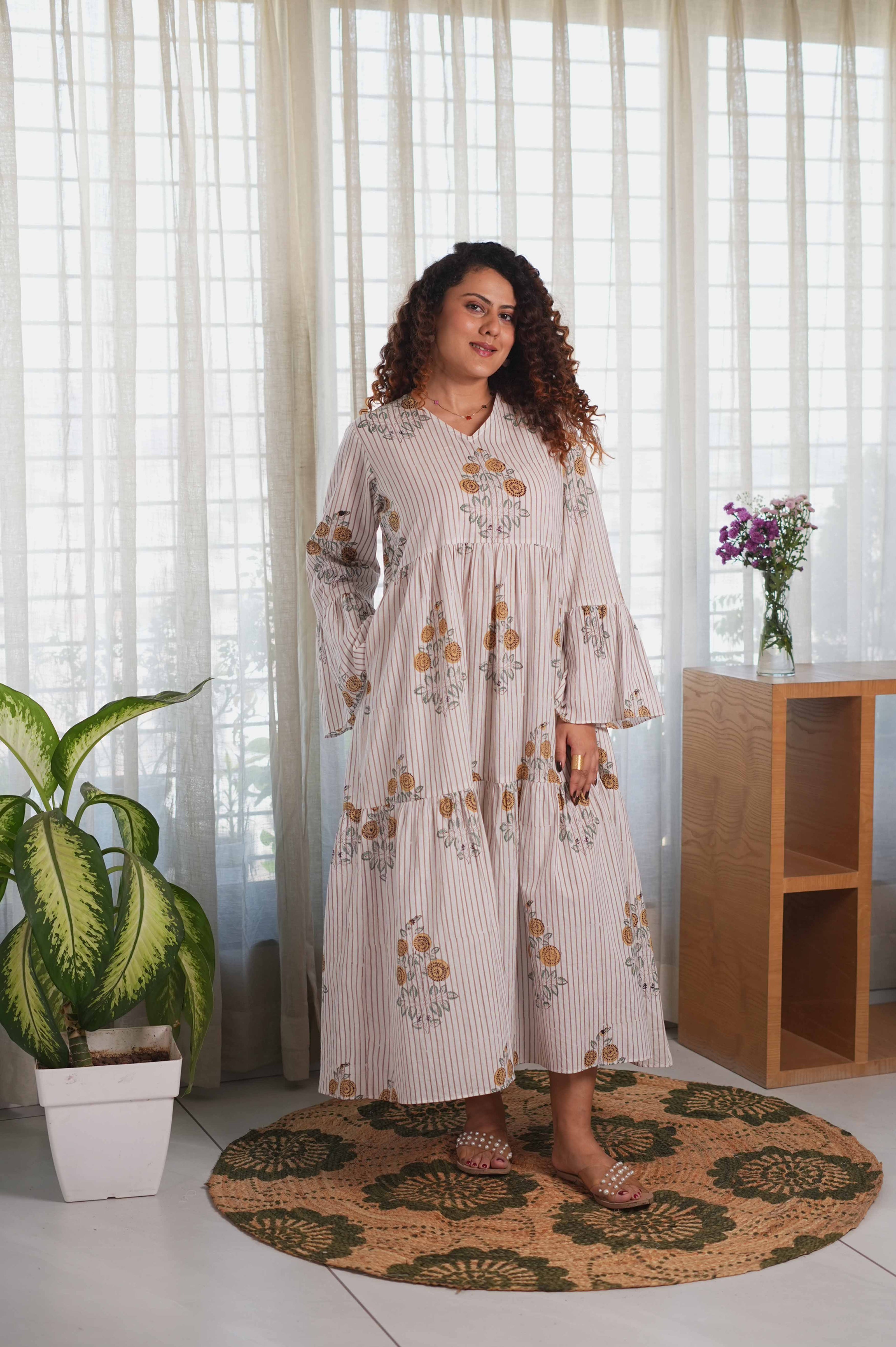 Sunflora Striped dress