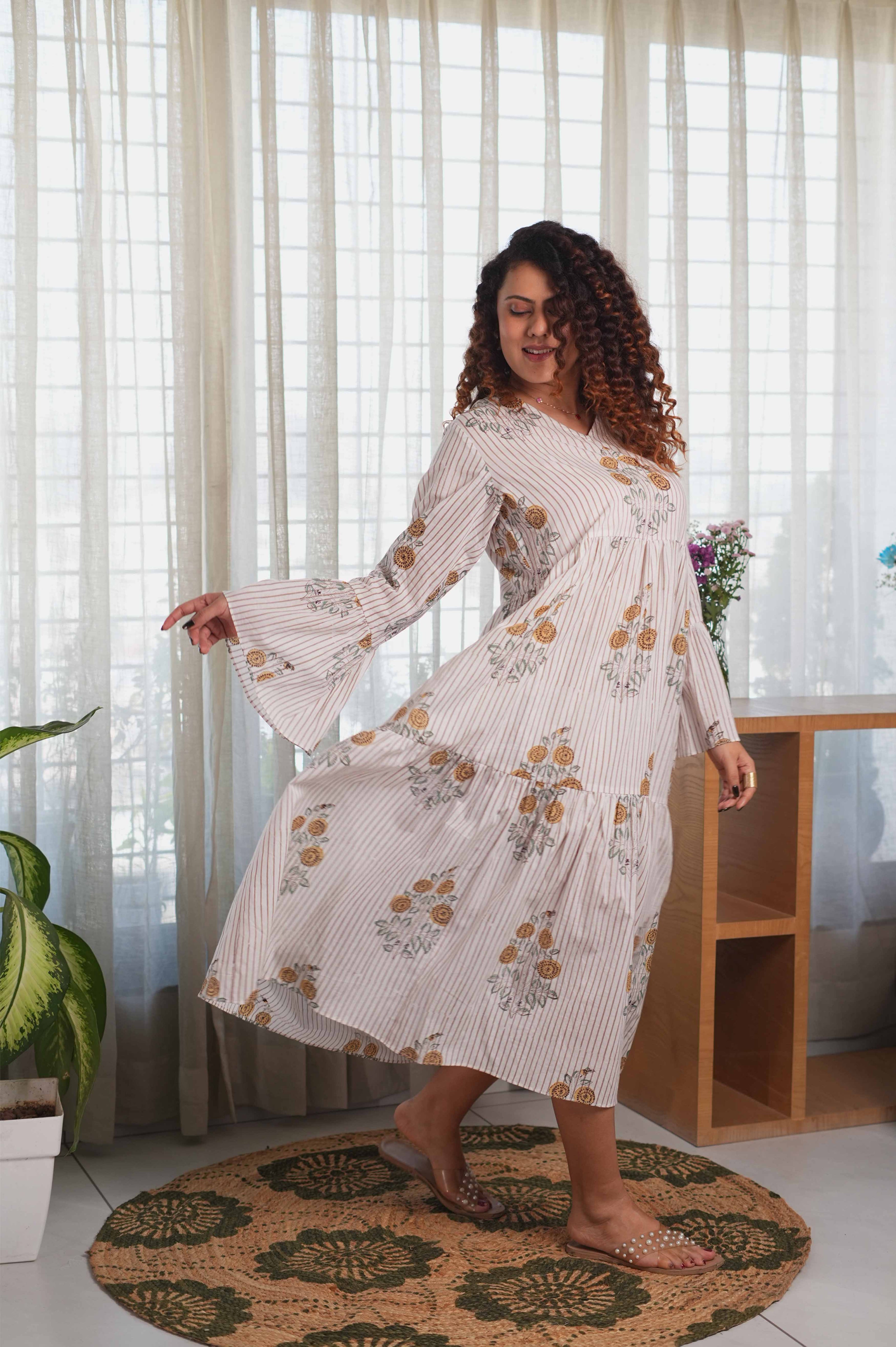 Sunflora Striped dress