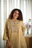 Bagru Yellow Strip Dress