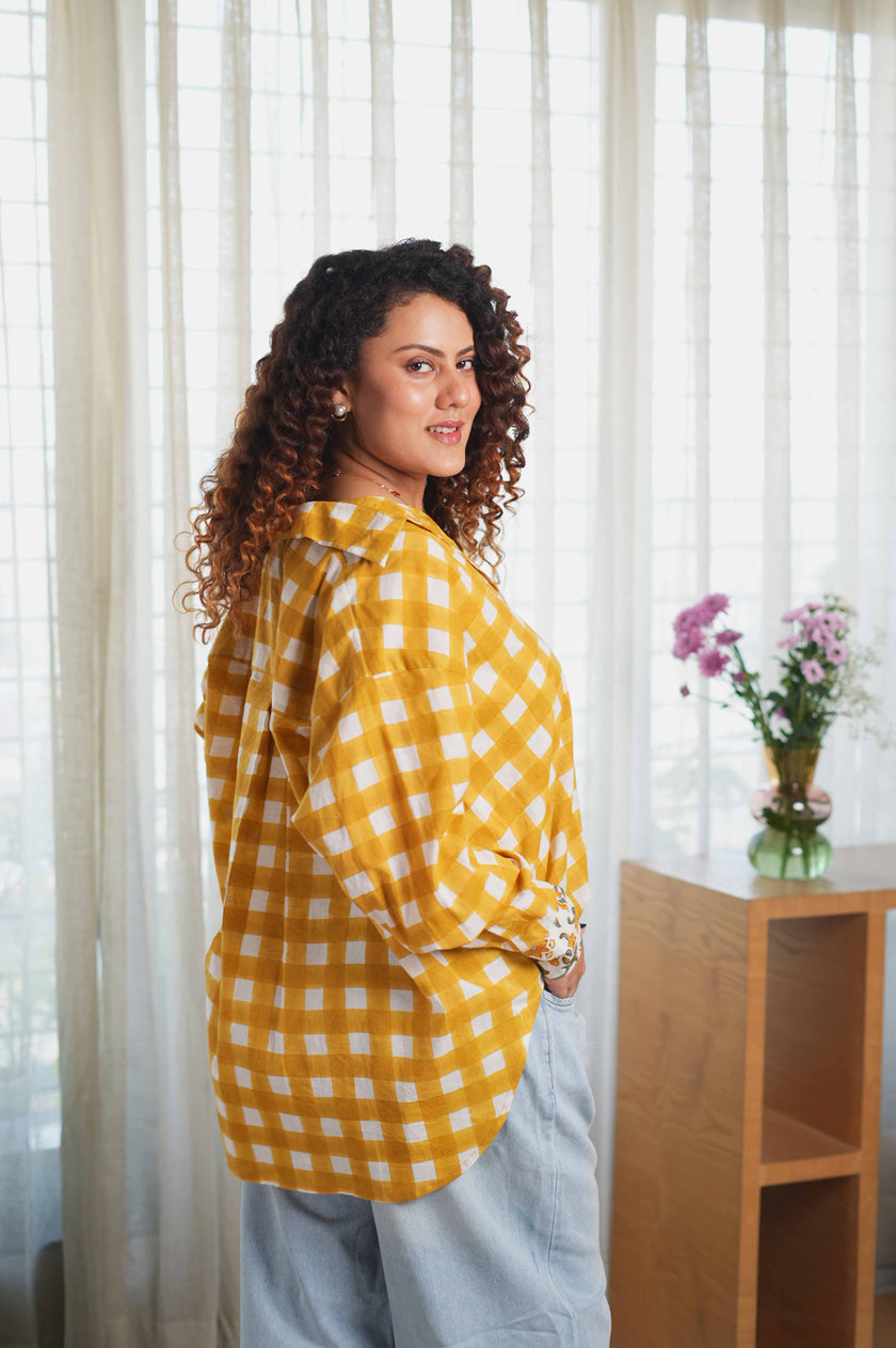 Daisy Mustard Oversized Shirt